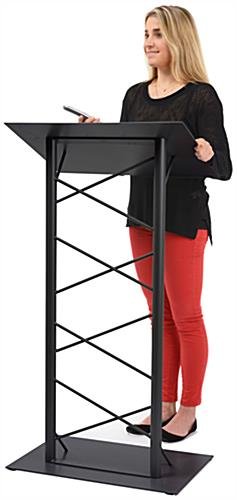 25" Single Truss Podium for Floor, Steel - Black - Image 5