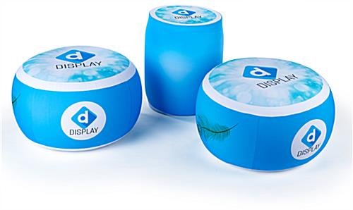 26.5-Inch Wide x 18.25-Inch High Inflatable Ottoman with Custom Printed Slipcover - Image 5