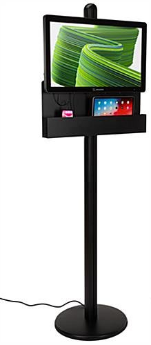 27" Digital Charging Station, LCD Screen, Android 7.1 OS, Round Base - Black
