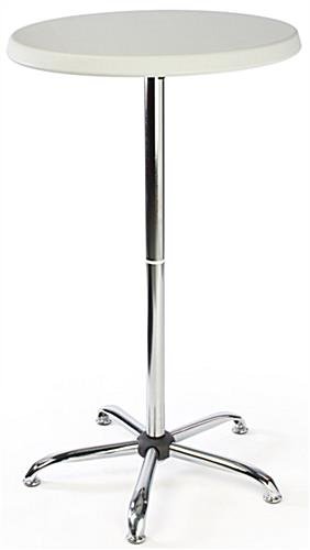 27.5 x 47 Round Cocktail Table, Folding Design - White