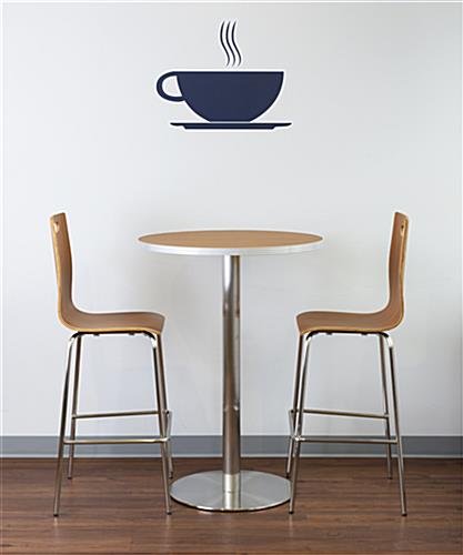 28.5” Bentwood Chair w/ Stainless Steel Legs, Set of 2 – Dark Finish - Image 2
