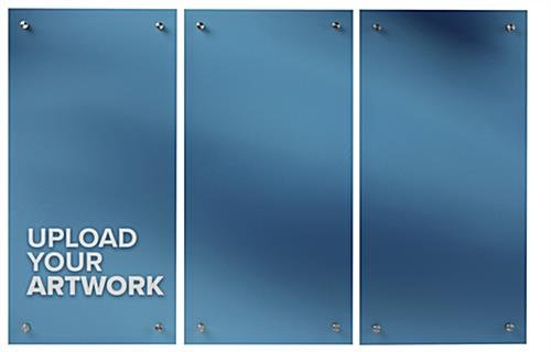 (3) 15” x 30” Acrylic Wall Sign w/ UV Printed Custom Graphics, 3 Panels, 12 Standoffs - Image 5