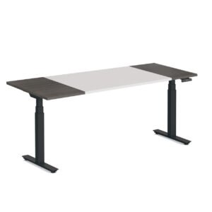 3-Stage, Deluxe Electric, Height Adjustable 24"D x 66"W Desk w/Tri Top