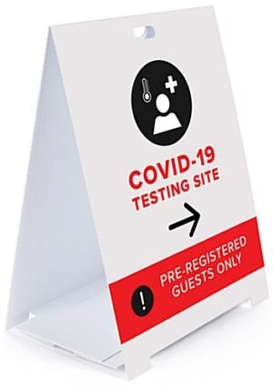 30 x 40 Plastic Sidewalk Sign with Custom Graphics, Double-Sided, Waterproof - White