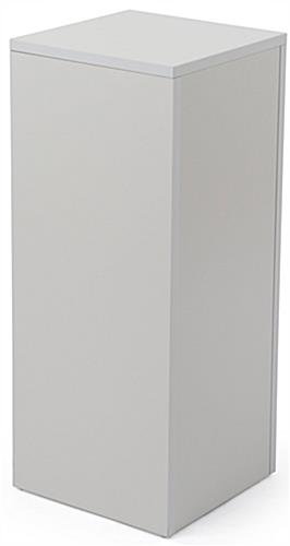 30h Portable Pedestal for Floor, 12.5 Square Top, Collapsible, Melamine - White