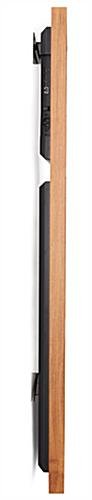 31 x 50 Write-On Board, LED Lighting, 32" LCD Screen, Wall Mount - Faux Wood Grain - Image 4