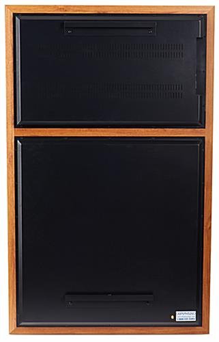 31 x 50 Write-On Board, LED Lighting, 32" LCD Screen, Wall Mount - Faux Wood Grain - Image 5