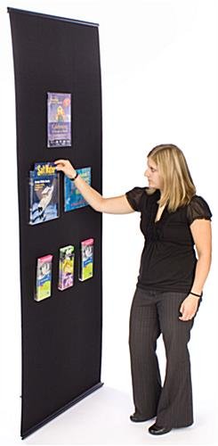 31 x 86-Inch Portable Hook-and-Loop Banner Stand - Black