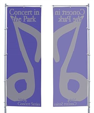 31 x 94-Inch Flag with Custom 2 Color Printing, Single-sided