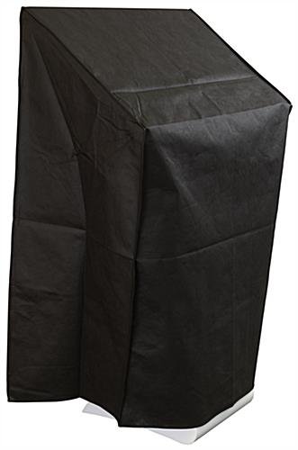 32" Digital Kiosk Polyester Dust Cover w/ Remote Control Pocket - Black