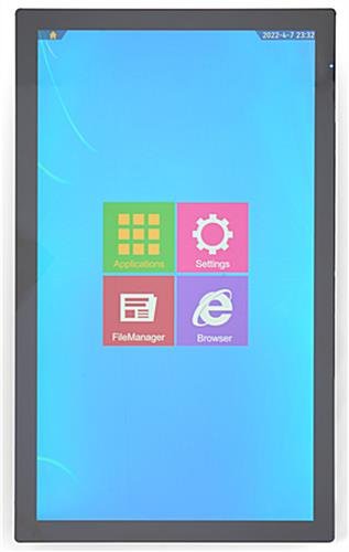 32" Digital Signage Mirror, Motion Sensor, Wall Mounted, Android 7.1 - Silver - Image 8