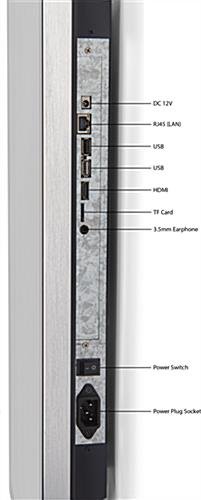 32" Digital Signage Mirror, Motion Sensor, Wall Mounted, Android 7.1 - Silver - Image 9