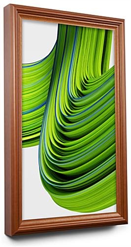 32” Non-Touch Digital Signage w/ Wood Frame, Wall Mounted - Mahogany