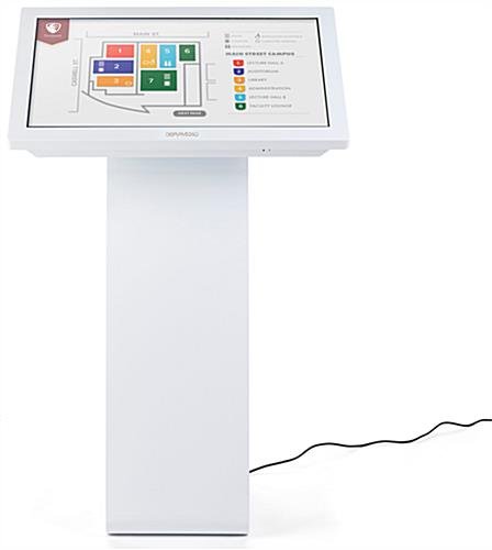 32” Slanted Touch Screen Digital Kiosk, 10pt PCAP Display, Android 7.1 OS - White - Image 2