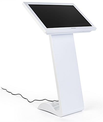 32” Slanted Touch Screen Digital Kiosk, 10pt PCAP Display, Android 7.1 OS - White - Image 3