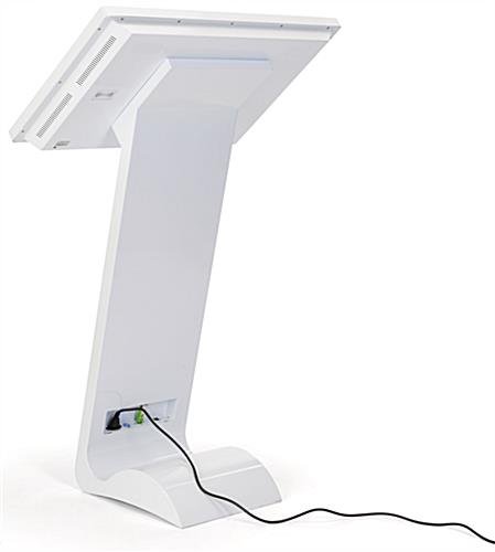32” Slanted Touch Screen Digital Kiosk, 10pt PCAP Display, Android 7.1 OS - White - Image 4
