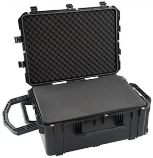 32 x 14 Shipping & Storage Hard Shell Case w/ Wheels & Handle, Foam Inserts - Black