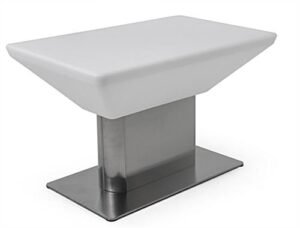 34.5" Coffee Table w/ LED Lighting, 16 Color Options, Rechargeable Battery - White