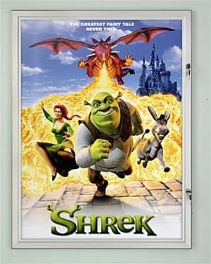 36 x 48 Outdoor Poster Frame for Wall, Swing Door with Gasket - Silver