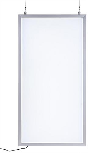 36 x 72 LED Light Box for Windows, Double Sided, Hanging Kit Sold Separate - Silver