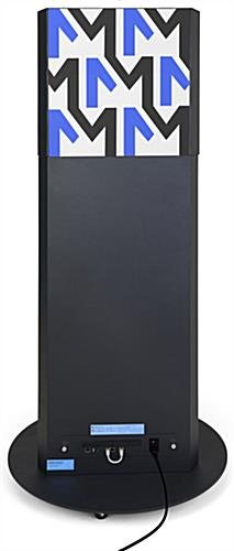 360-Degree LED Pedestal with Wheels, Content Management Included - Black - Image 3