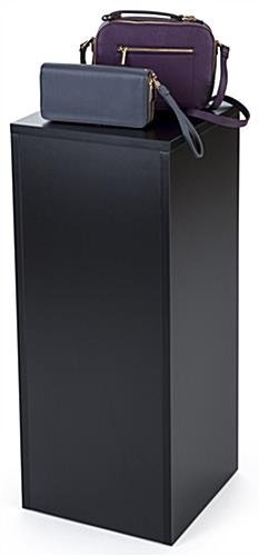 36h Portable Pedestal for Floor, 12.5 Square Top, Collapsible, Melamine - Black - Image 2