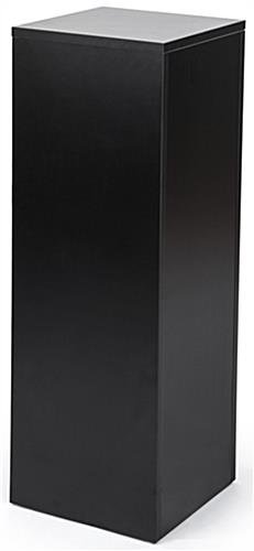 36h Portable Pedestal for Floor, 12.5 Square Top, Collapsible, Melamine - Black