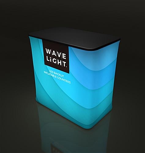 38.2"h Backlit Inflatable Counter, Rectangle, Custom SEG Graphics - White Core