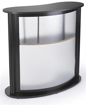 38.75" Tall Portable Counter with Floating Shelf, PVC Lens, Carrying Bags - Black