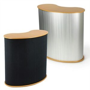 39" Portable Counter with Inner Shelf - Black