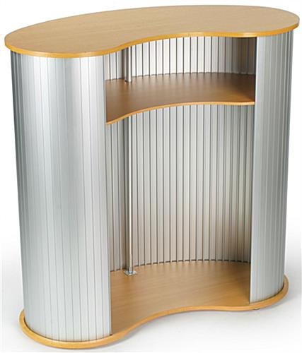 39" Portable Counter with Inner Shelf - Silver - Image 2