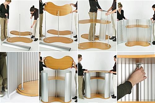 39" Portable Counter with Inner Shelf - Silver - Image 4