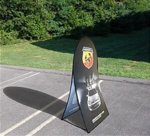 39"w Outdoor Pop Up A-Frame Sideline Banner - Custom Printed Graphics