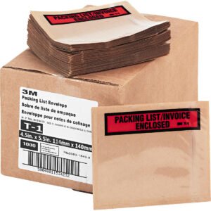 3M Packing List and Invoice Enclosed Envelope, 4-1/2"W x 5-1/2"L, 1000 ct