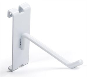 4" Metal Gridwall Peg Hook, Set of 25 - White