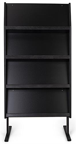 4-Tiered Literature Floor Stand, 4"/8.5"w, 12/24 Pockets - Black - Image 4