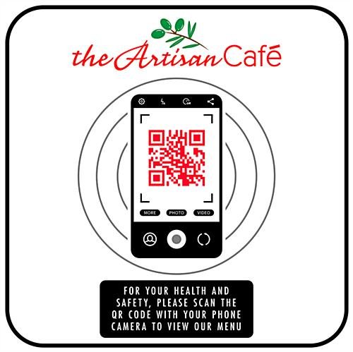 4" x 4" QR Code Square Decal with UV Custom Logo and Menu Message - Pack of 5 - Image 2