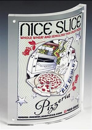 4 x 6 Magnetic Picture Frame for Tabletop, Curved Box - Clear Acrylic