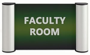 4 x 6 Wayfinding Sign for Wall Mount, Snap Open, Aluminum - Silver