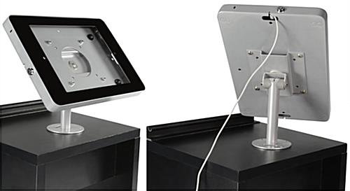 40"w Portable Counter with Silver Screw-in iPad Enclosure, Bean Shaped - Image 6