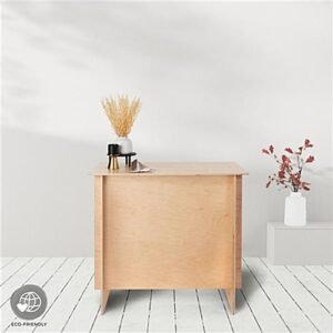 40 x 38 Portable Counter Display, Floor Standing, Inner Shelf - Natural