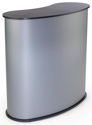 41" Tall Oval Portable Counter, Lightweight with Carrying Case - Gray