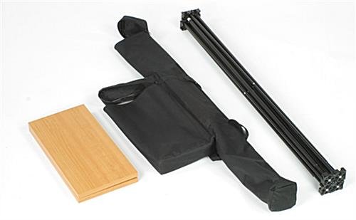42" Tall Portable Truss Counter - Black & Wood Grain - Image 3