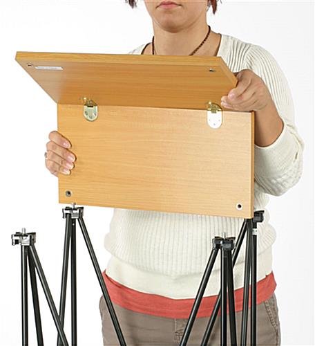 42" Tall Portable Truss Counter - Black & Wood Grain - Image 4