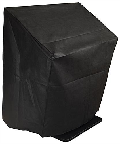 43" Digital Kiosk Polyester Dust Cover w/ Remote Control Pocket - Black