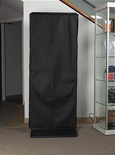 43" Floor Standing Polyester Dust Cover w/ Zipper and Pocket - Black - Image 2
