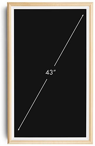 43” Non-Touch Digital Signage w/ Wood Frame, Wall Mounted - Oak - Image 4
