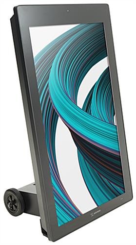 43" Rechargeable Portable Outdoor Digital Signage w/ Android 7.1 OS, Wheels - Black