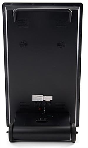 43" Rechargeable Portable Outdoor Digital Signage w/ Android 7.1 OS, Wheels - Black - Image 4