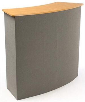 43"w Portable Counter with Inner Shelves - Gray